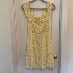 American Eagle yellow flowered dress, size S